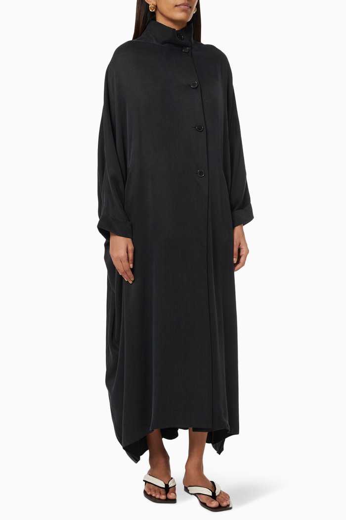 

Eyelet Cape Dress, Black