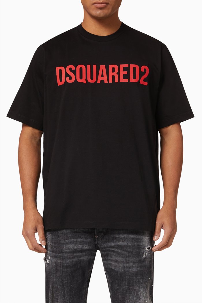 

Dsquared2 Slouch T-Shirt in Cotton, Black
