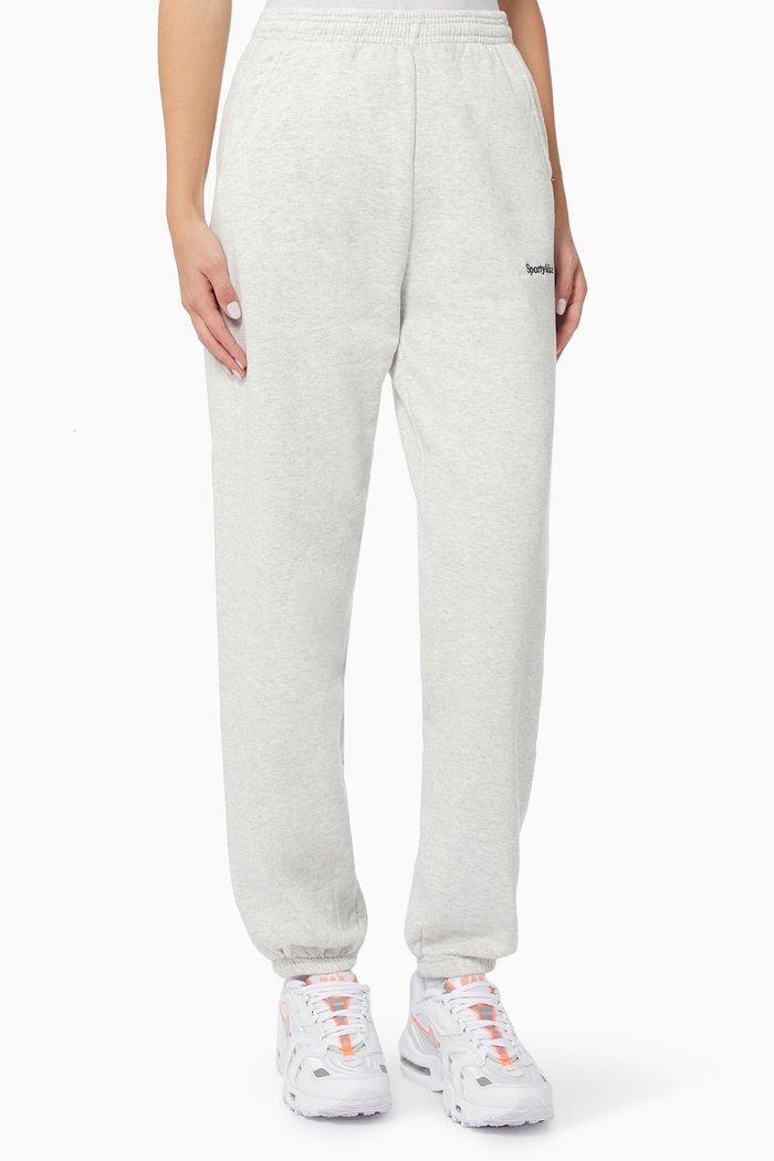 

Serif Logo Sweatpants in Cotton, Grey