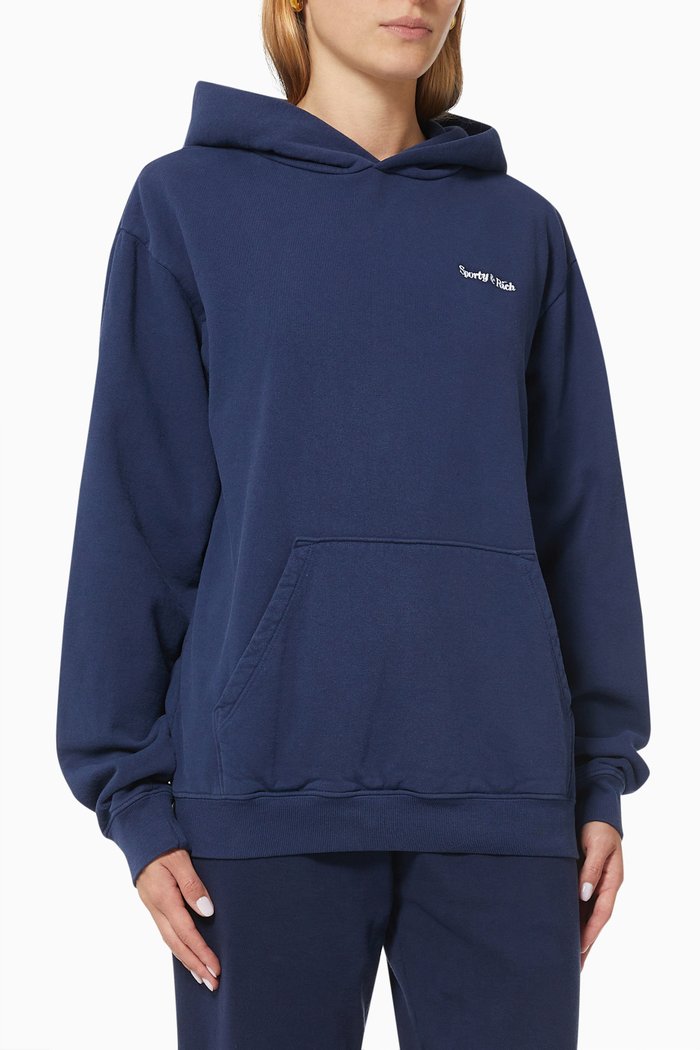 

Classic Logo Hoodie in Cotton, Blue