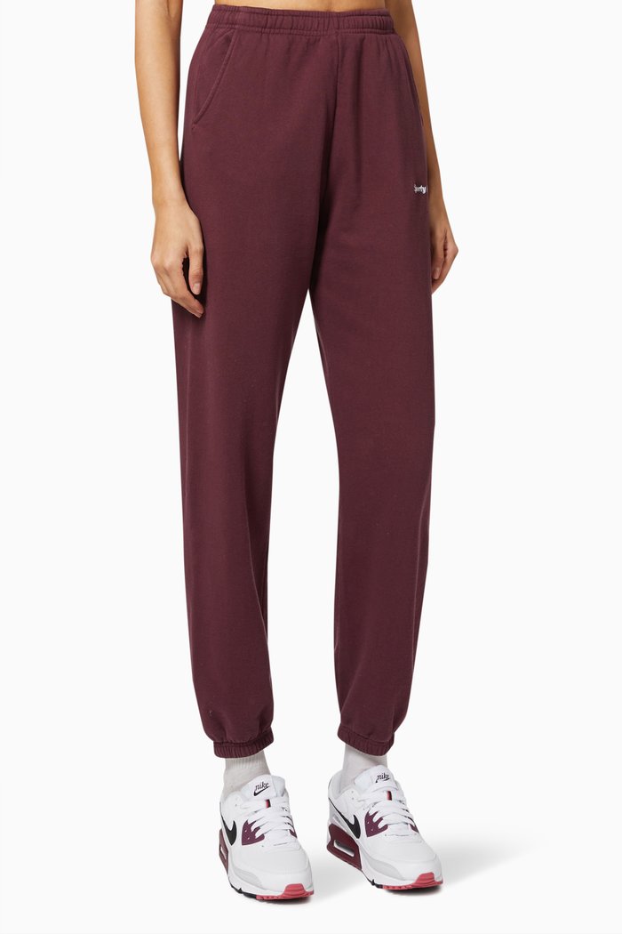 

Classic Logo Sweatpants in Cotton, Burgundy