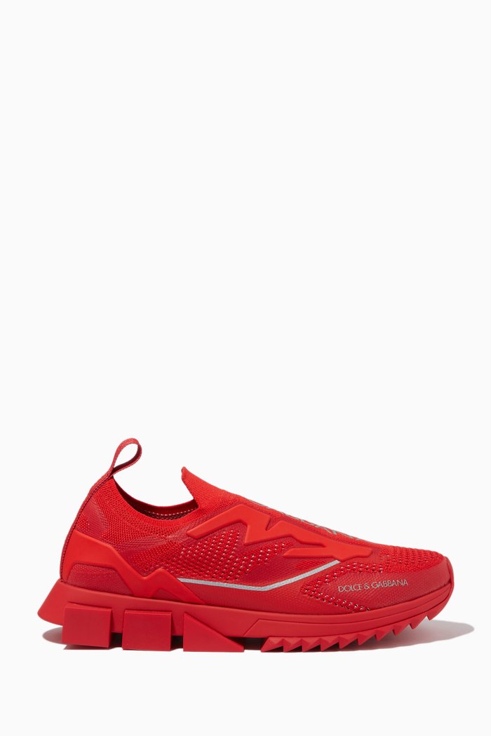

Sorrento Slip-On Sneakers in Stretch Mesh, Red