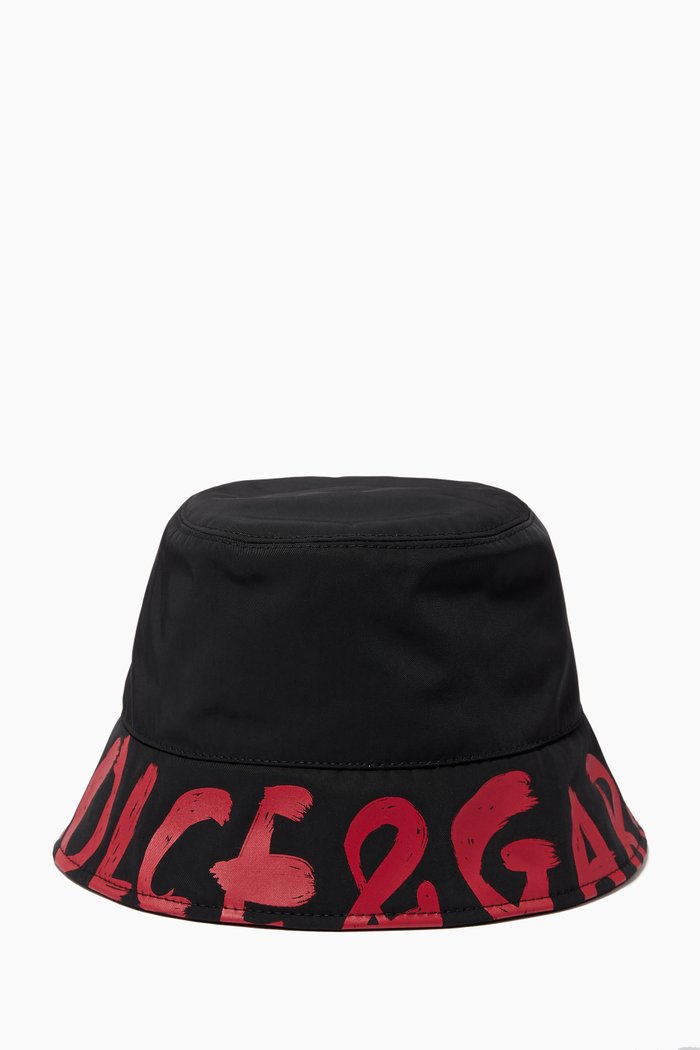 

Reversible Bucket Hat in Nylon, Black