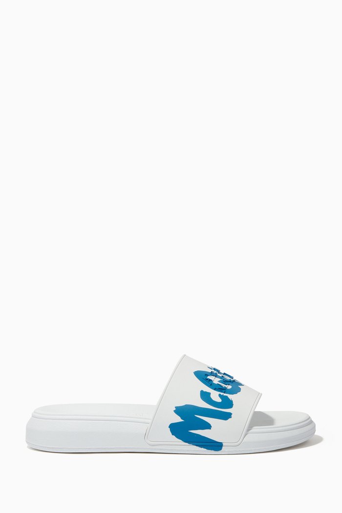 

McQueen Graffiti Pool Slides in Rubber, Multicolour