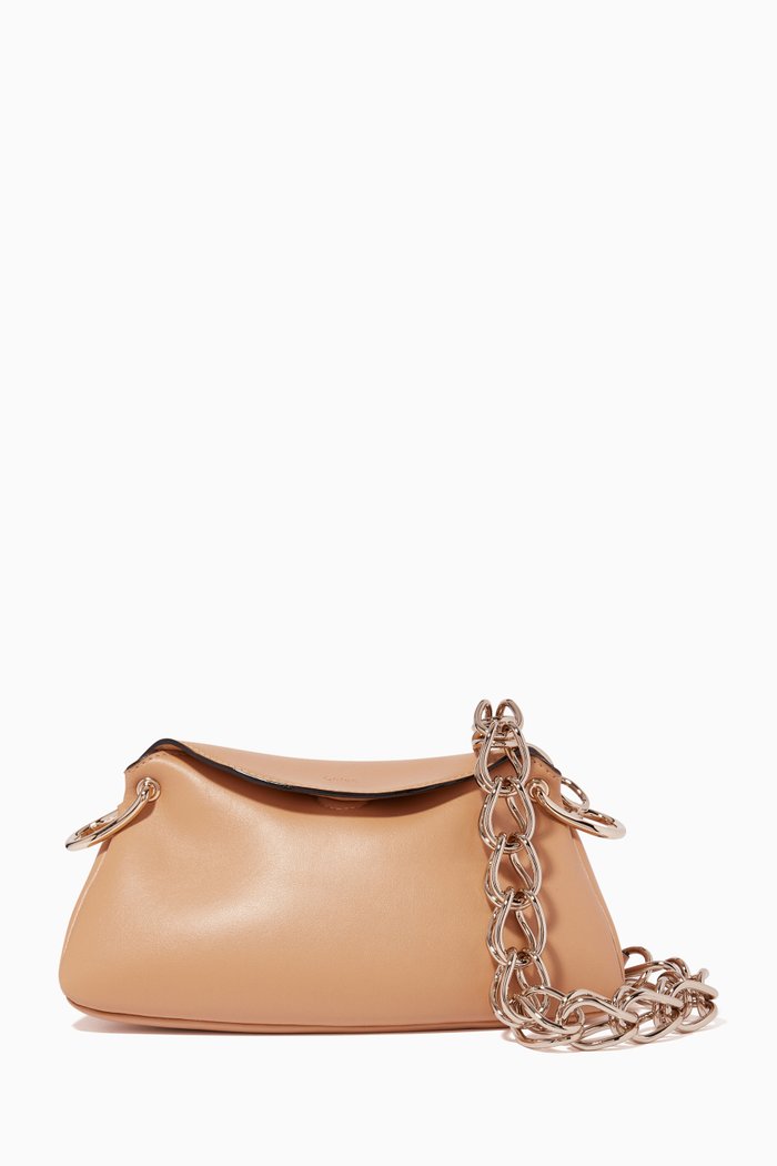 

Juana Mini Bag in Supple Shiny Calfskin, Neutral