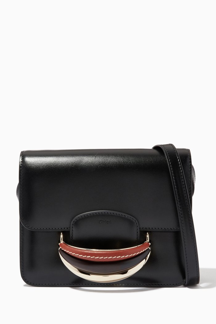 

Kattie Crossbody Bag in Calfskin Leather, Black