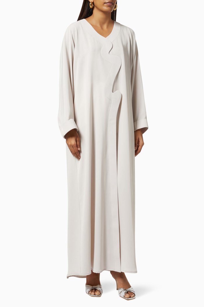 

Sporty Cloud Abaya in Crepe, Grey