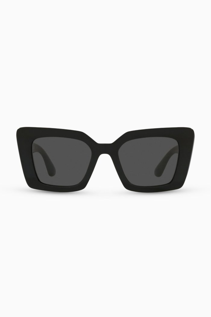 

Monogram Motif Oversized Square Frame Sunglasses, Black