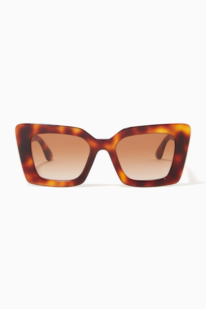 

Monogram Motif Oversized Square Frame Sunglasses, Brown