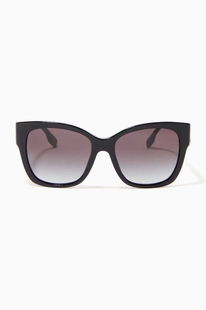 

Monogram Motif Oversized Square Frame Sunglasses, Black