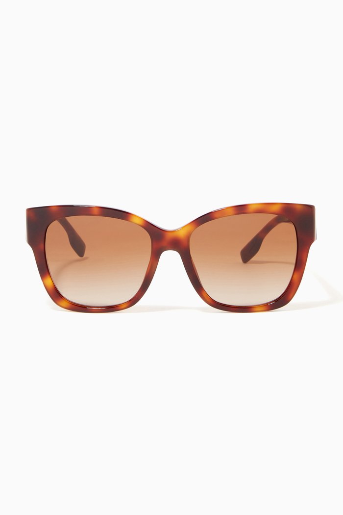 

Monogram Motif Oversized Square Frame Sunglasses, Brown