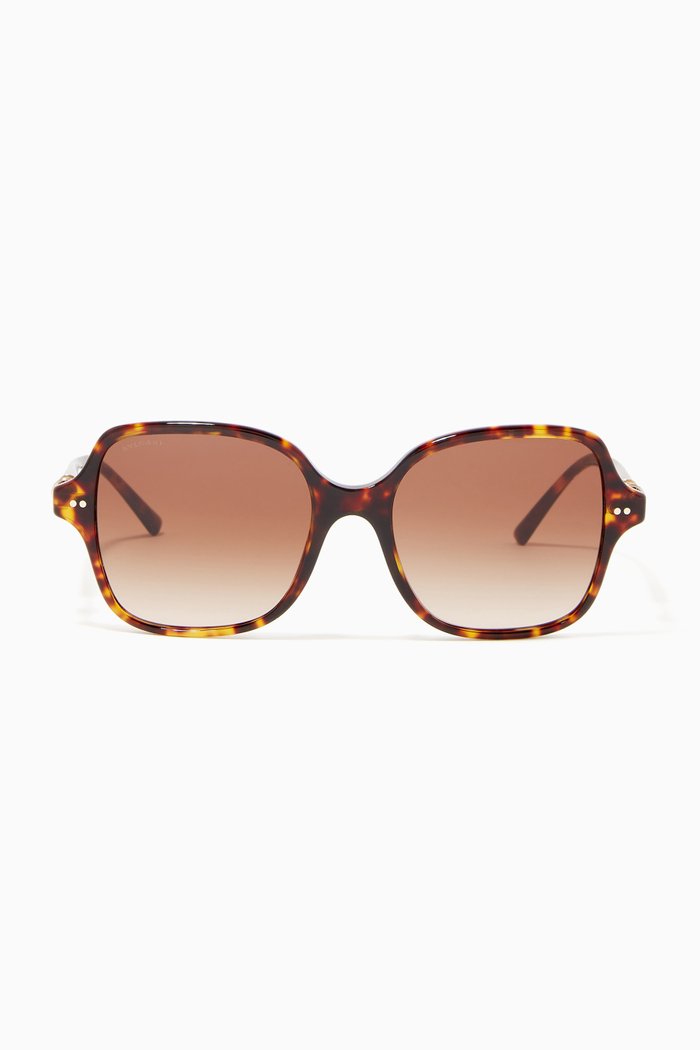 

B.zero1 Square Sunglasses in Acetate, Brown