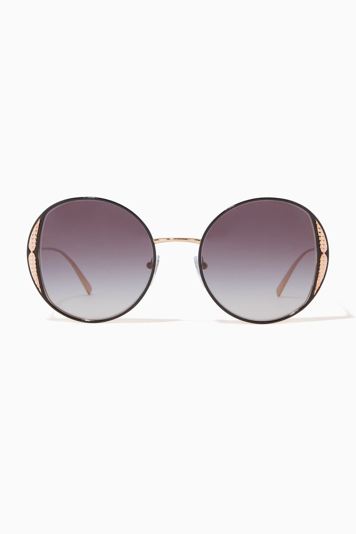 

Round Sunglasses in Metal, Rose gold