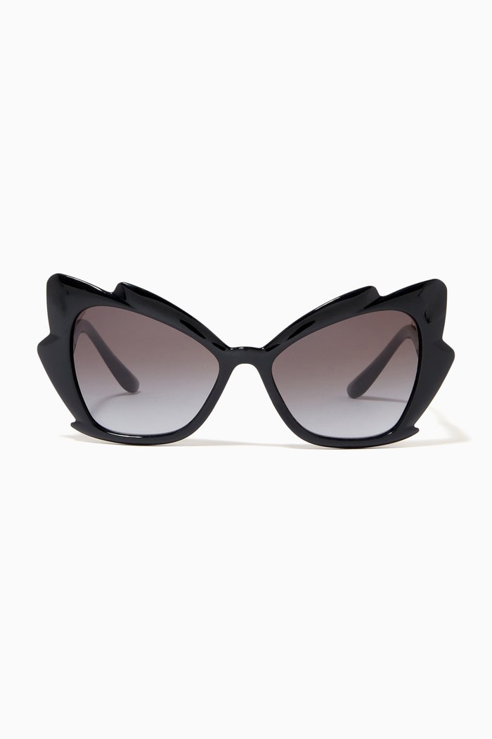 

Cat Eye Sunglasses in Acetate, Black