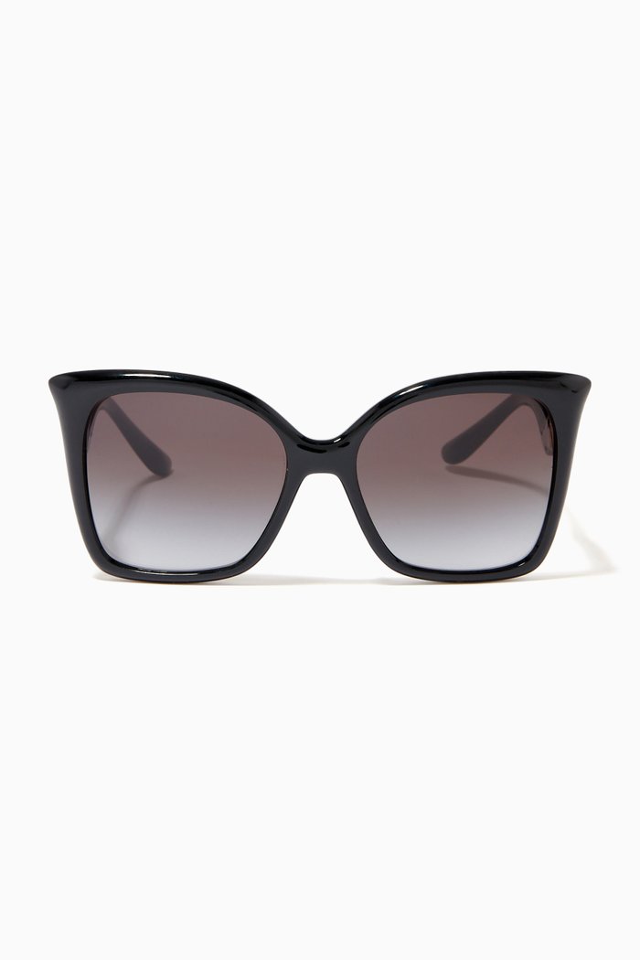 

Oversized Sunglasses in Acetate, Black