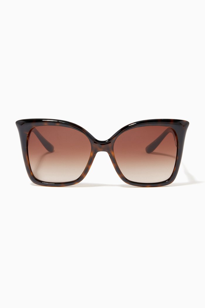 

Oversized Sunglasses in Acetate, Brown