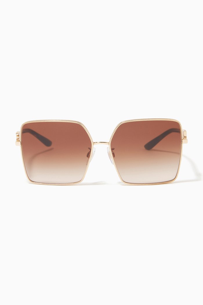

Square Sunglasses in Metal, Gold