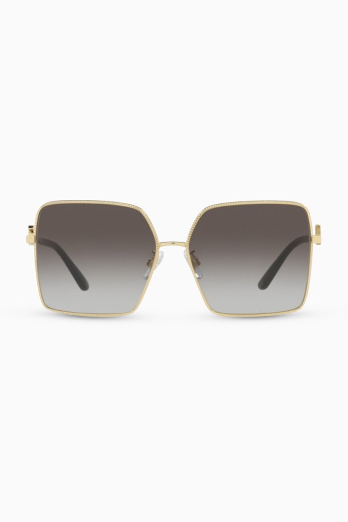 

Square Frame Sunglasses, Gold