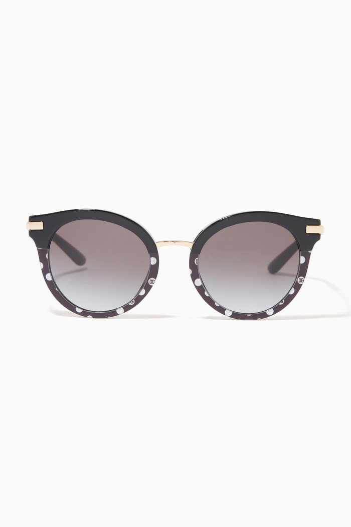 

Cat-eye Sunglasses in Acetate, Black