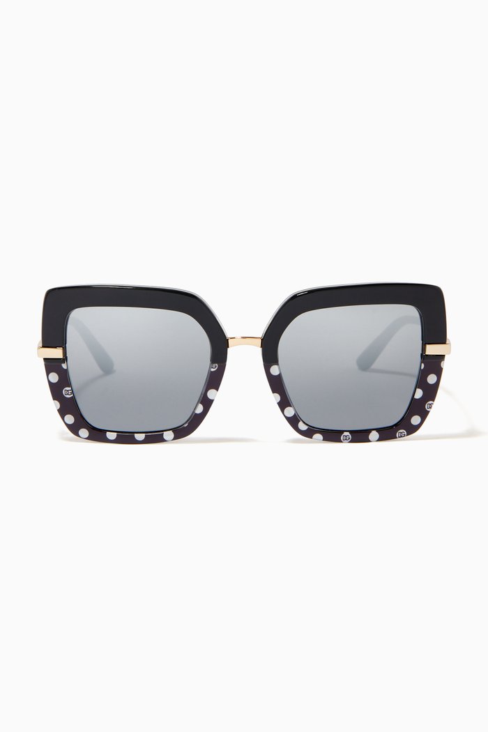 

Oversized Sunglasses in Acetate, Black