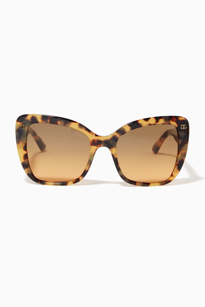 

Tortoiseshell Oversized Sunglasses, Brown