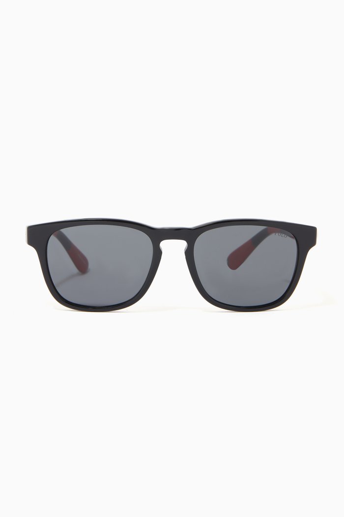 

Aviator Sunglasses in Acetate, Black
