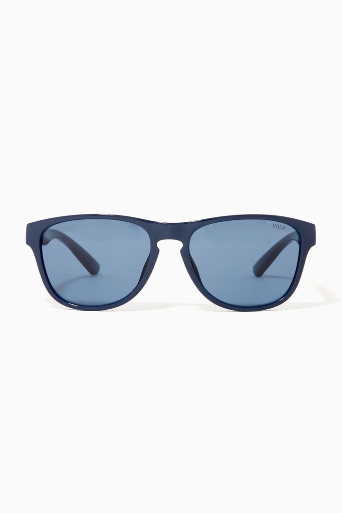 Pillow Sunglasses in Acetate, Blue