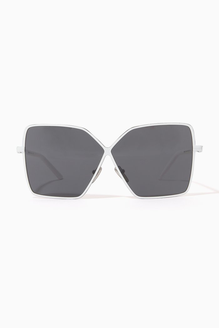 

Irregular Sunglasses in Acetate, White