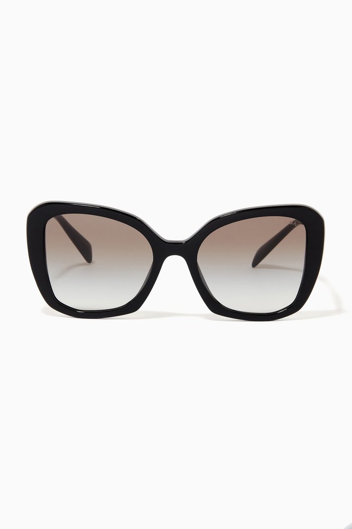 

Butterfly Sunglasses in Acetate, Black