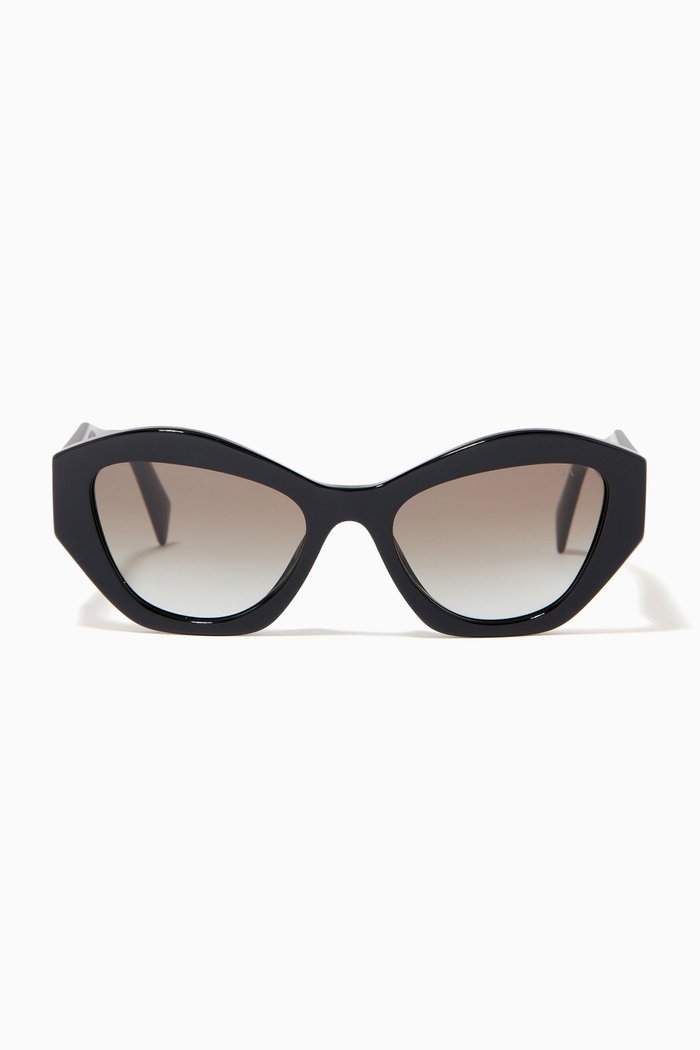 

Irregular Sunglasses in Acetate, Black