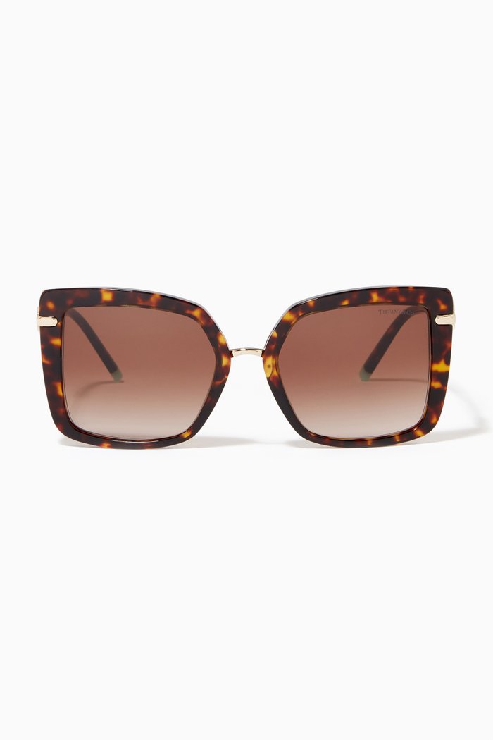 

Tiffany T Square Sunglasses, Brown
