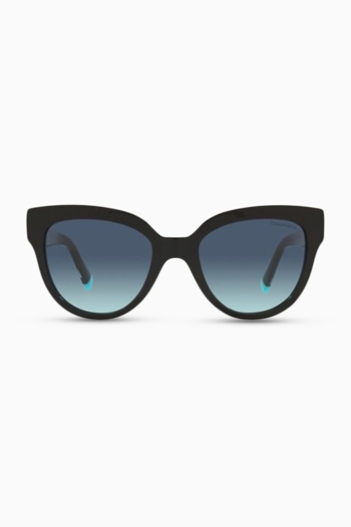 

Cat-eye Sunglasses in Acetate, Black