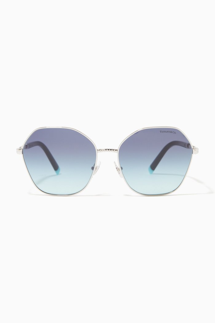

Hexagonal Sunglasses, Silver