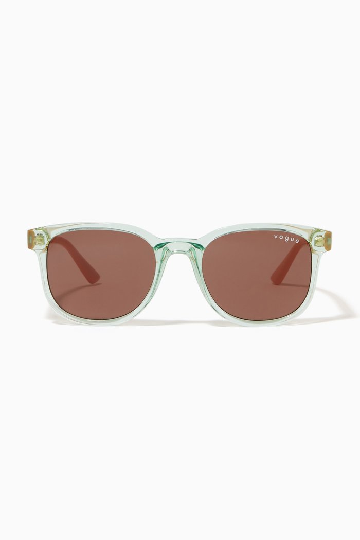 

Rectangle Sunglasses in Nylon & Propionate, Green