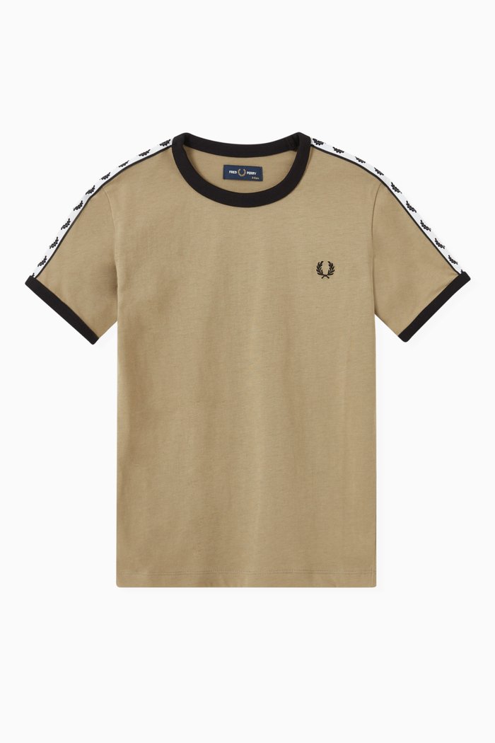 

Taped Ringer T-shirt in Cotton Jersey, Green