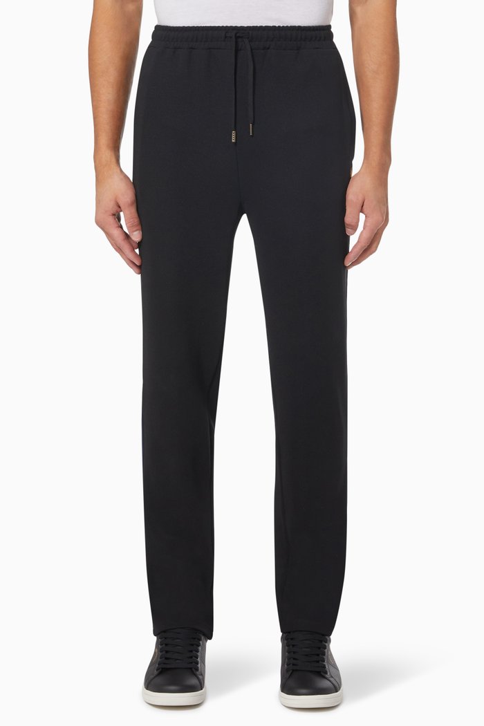 

Striped Tape Trackpants in Sports Tricot, Black