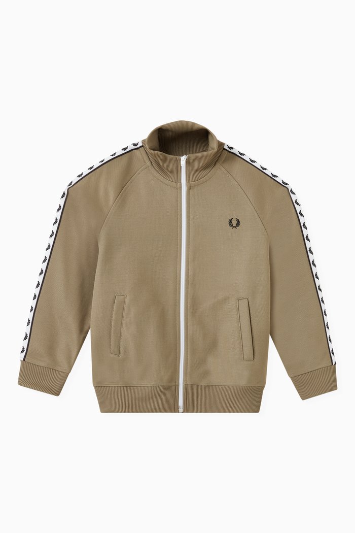 

Taped Track Jacket in Shiny Tricot, Green