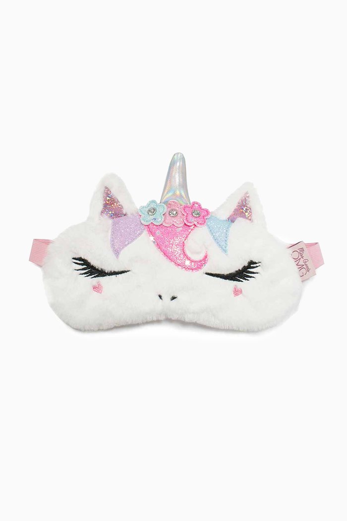 

Miss Gwen Flower Crown Plush Sleep Mask, White