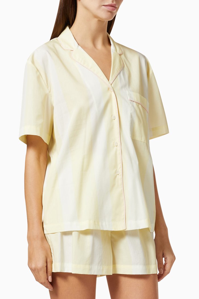 

Stripe Pyjama Set in Cotton, Yellow