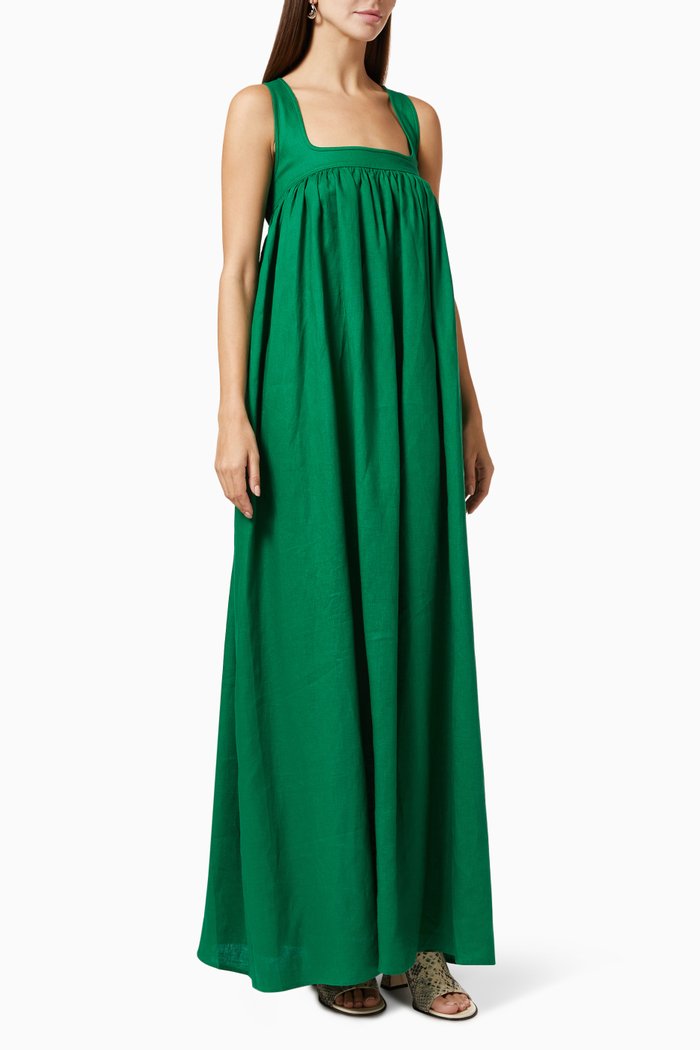 

Sun Dress in Cotton, Green