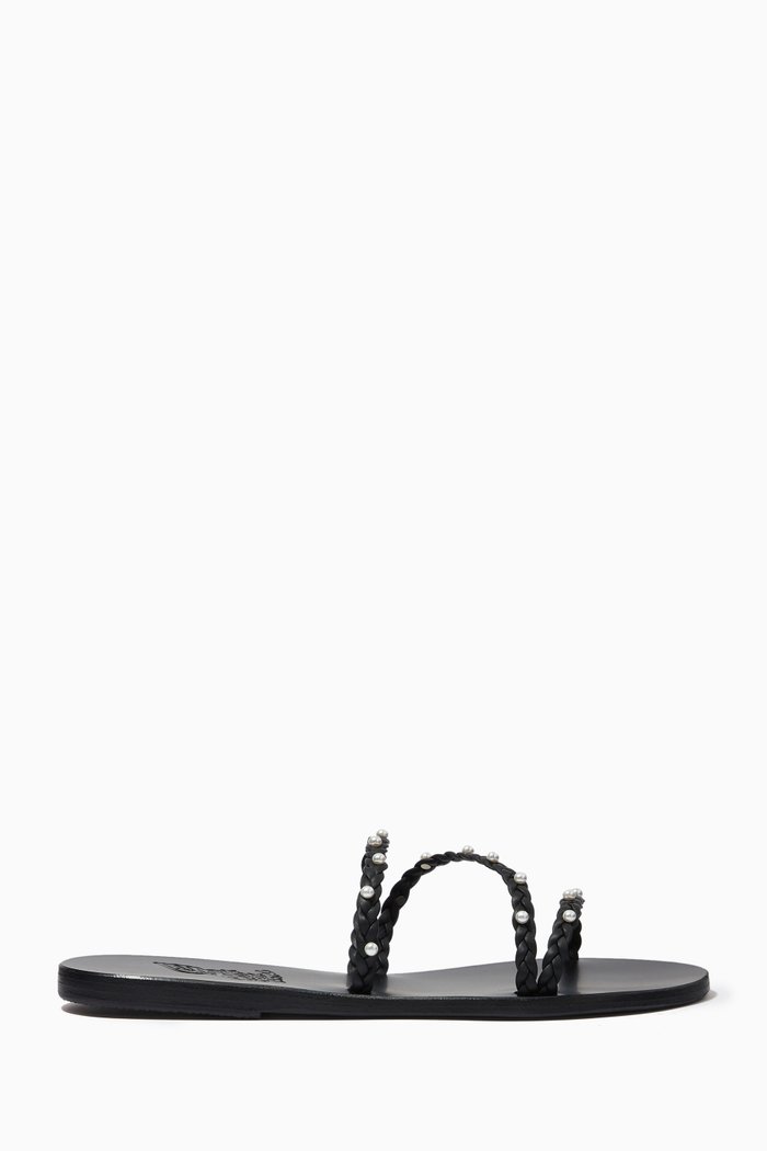 

Ekaterina Pearl Sandals in Leather, Black