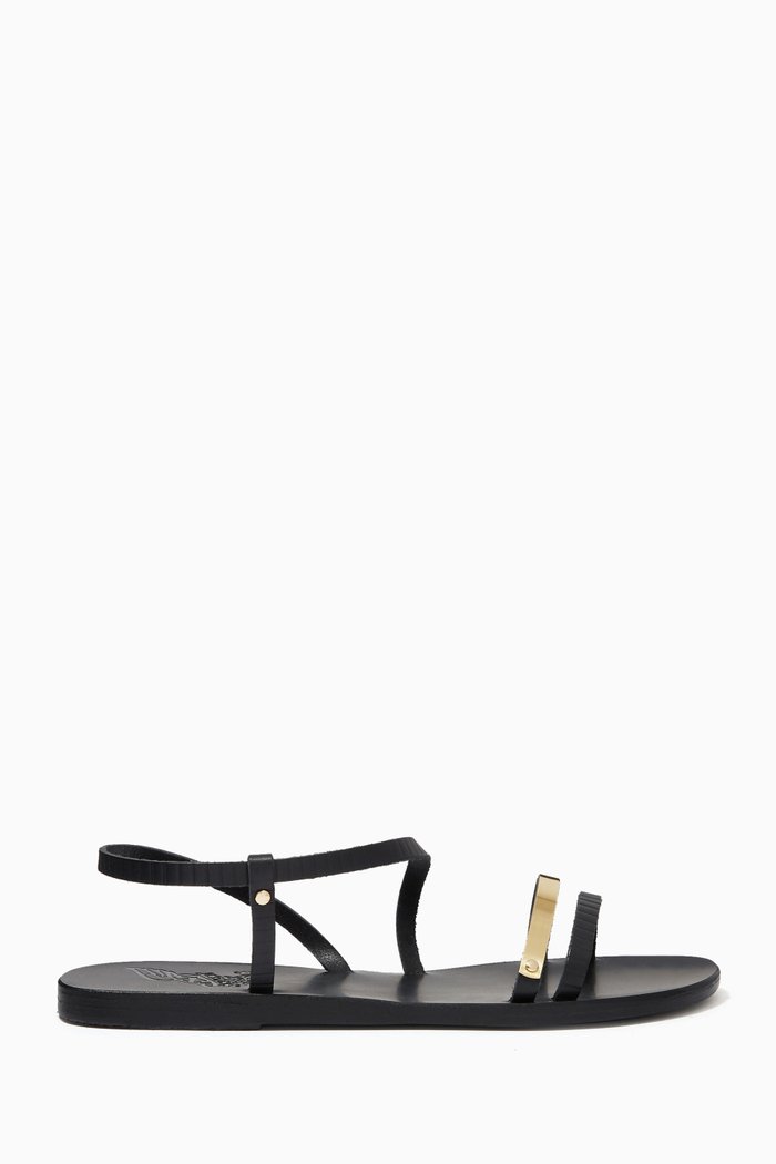 

Goudi Sandals in Vachetta Leather, Black