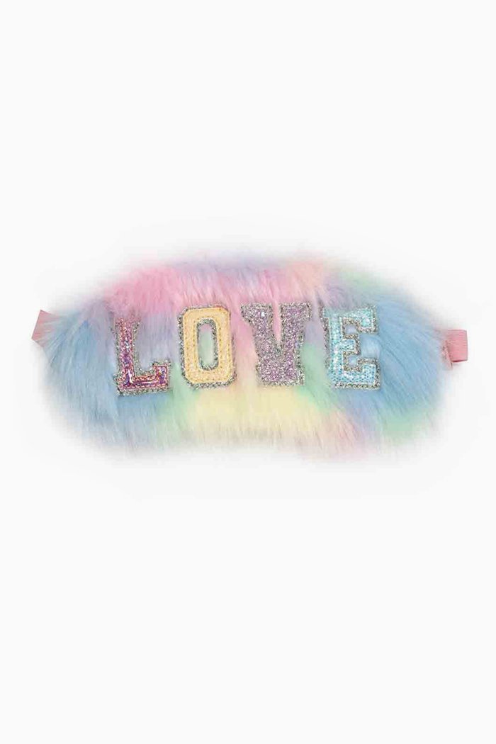 

Tie-Dye Furry Love Sleep Mask, Multicolour