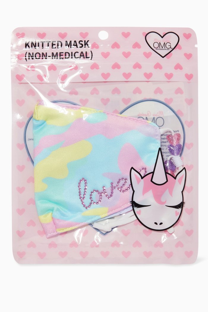 

Love Camo Printed Face Mask, Multicolour