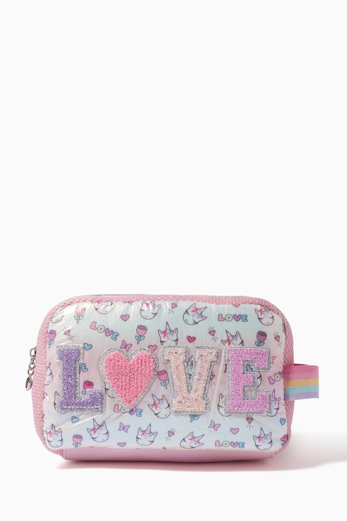 

LOVE Miss Gwen Print Pouch & Sleep Set, Set of 2, Pink