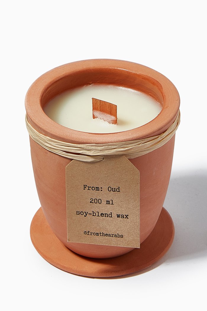 

Oud Scented Candle, 200ml, Brown