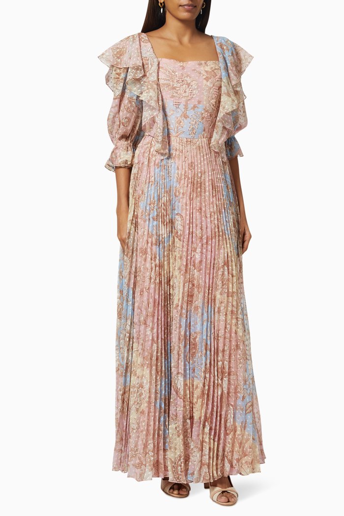 Rosalie Dress in Chiffon, Multicolour