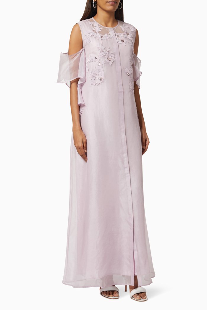 

Violette Dress in Organza, Purple