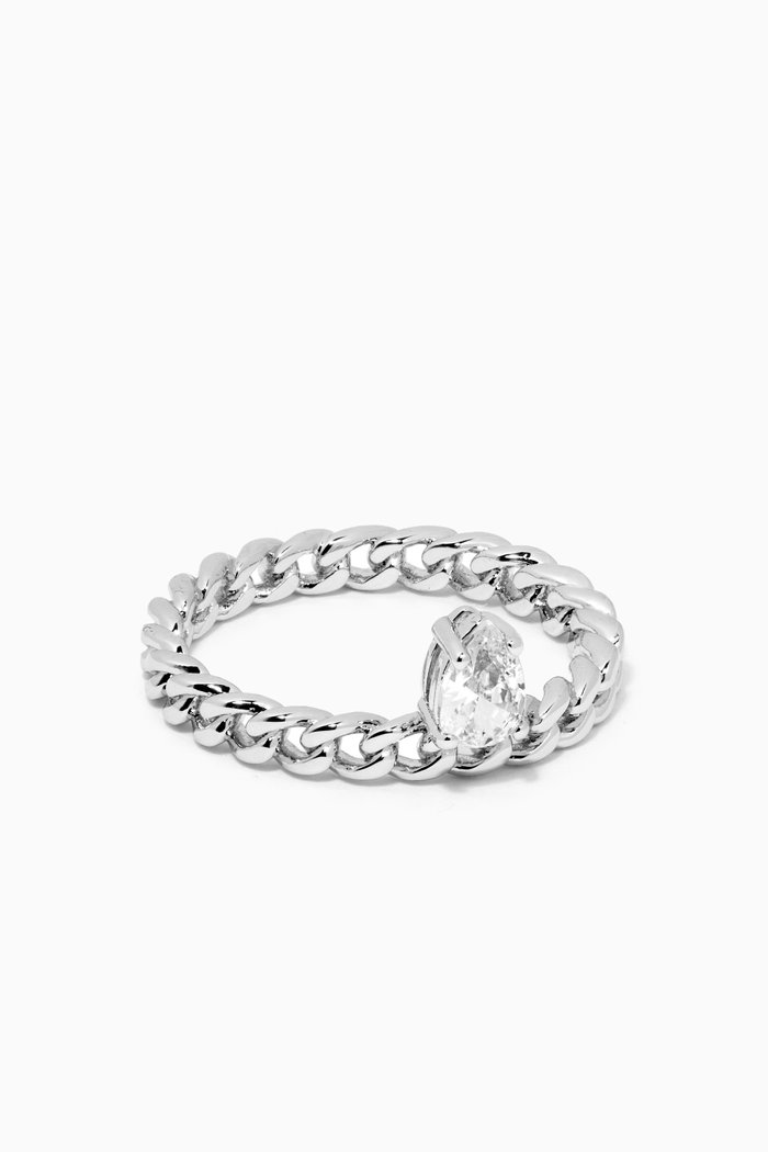 

Bianca Stone Ring in Silver Plating