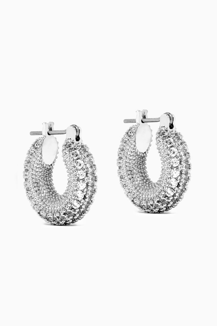 

Giselle Pavé Hoops in Silver Plating
